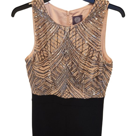 Vince Camuto Sleeveless Sequin Bodice Jumpsuit - Picture 1 of 4